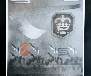 <b>From Field to Fork</b>
<br>
cut stencils & spray paints
<br>
27cm x 35cm
<br>
£275