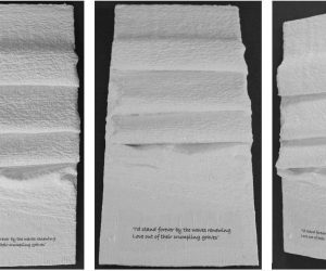 <b>Crumpled Graves</b>
<br>
32cm x 15cm Plaster Relief
<br>
(Quote from the poem ‘Shores’ Sorley MacLean)
<br>
£150