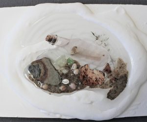 <b>Message in a Bottle</b>
<br>
30cm x 21cm Plaster
<br>
Resin
<br>
Found Objects
<br>
£150