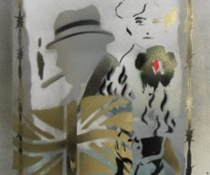 <b>Behind every great Man</b>
<br>
Cut stencils & spray paint
<br>
£250 Behind every great Man