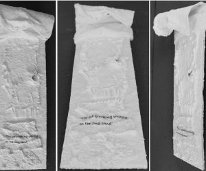 <b>The Long Sand</b>
<br>
30cm x 10cm Plaster
<br>
Hessian Relief
<br>
(Quote from the poem ‘Lewis’ Iain Crichton Smith)
<br>
£150